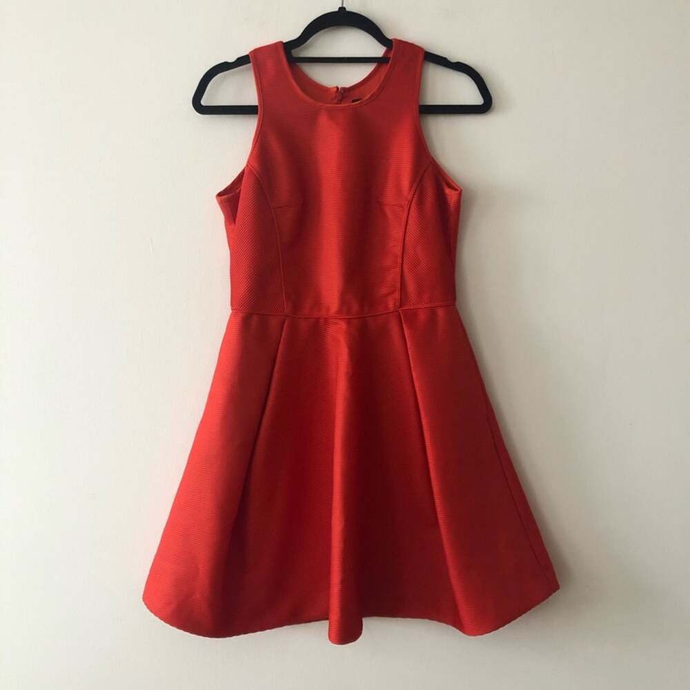 Maje 'Grease' Red Ribbed Mini Dress - Picture 4 of 8